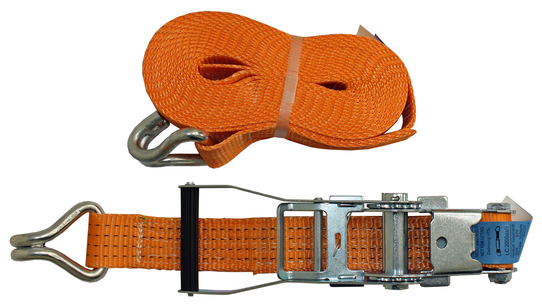5x Spanngurt 4t / 4000 DaN – 6m, Ratschengurt Mit Spitzhaken, DIN EN 12195-2, Für LKW & Anhänger DIN EN 12195-2 Gurt 5x Spanngurt 4t / 4000 DaN – 6m, Ratschengurt Mit Spitzhaken, DIN EN 12195-2, Für LKW & Anhänger DIN EN 12195-2 Gurt